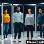 Home 17 AI 윤리와 AI 윤리적 AI 연구소 - **Algorithmic Fairness: The Digital Mirror of Equity**
A vibrant, high-resolution digital painti...